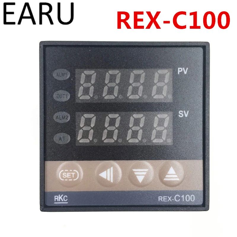 1Pc REX-C100 REX-C100FK02-M * Digital PID Kontrol Suhu Controller Relay Output Universal K PT100 J Jenis Input AC110-240V