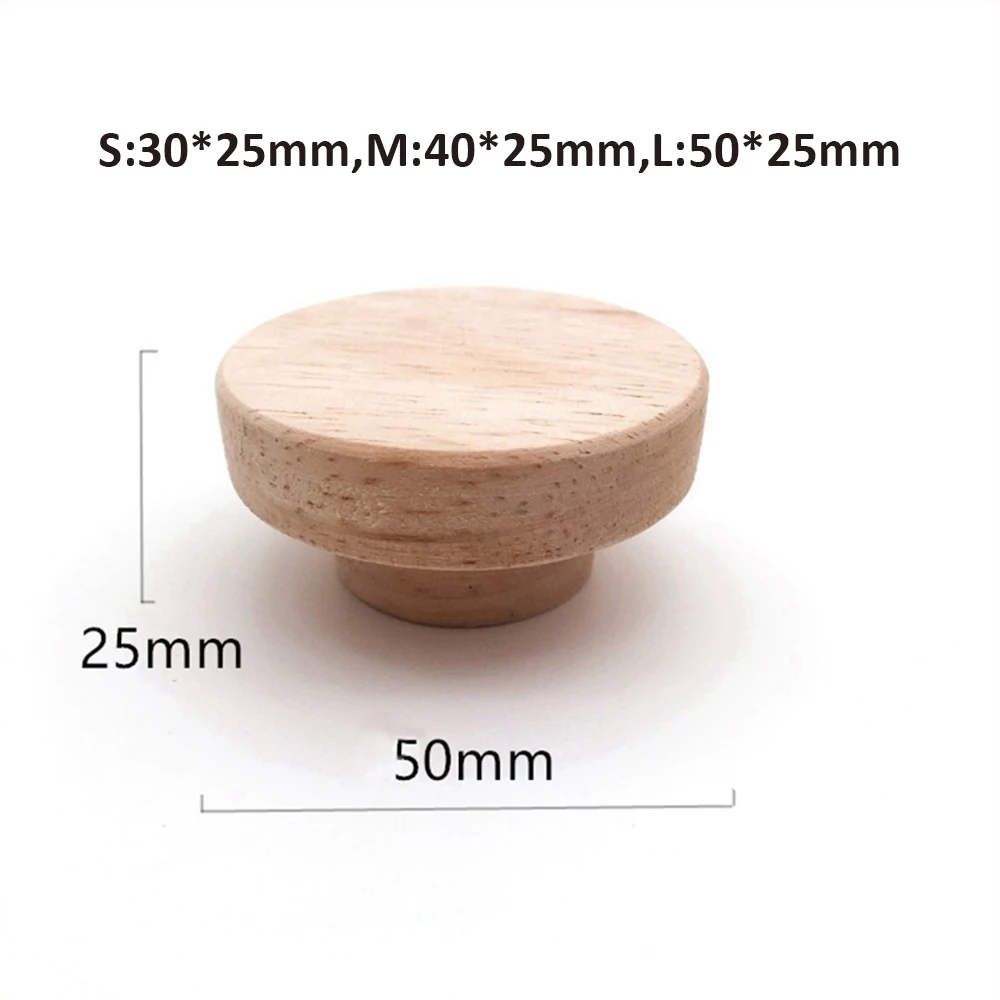 Gỗ Sồi Tròn Tay Cầm Đường Kính 30/40/50Mm Bằng Gỗ Tự Nhiên Ngăn Kéo Tủ Tủ Quần Áo Núm Cho Tủ Ngăn Kéo Tay Cầm đồ Nội Thất Phần Cứng