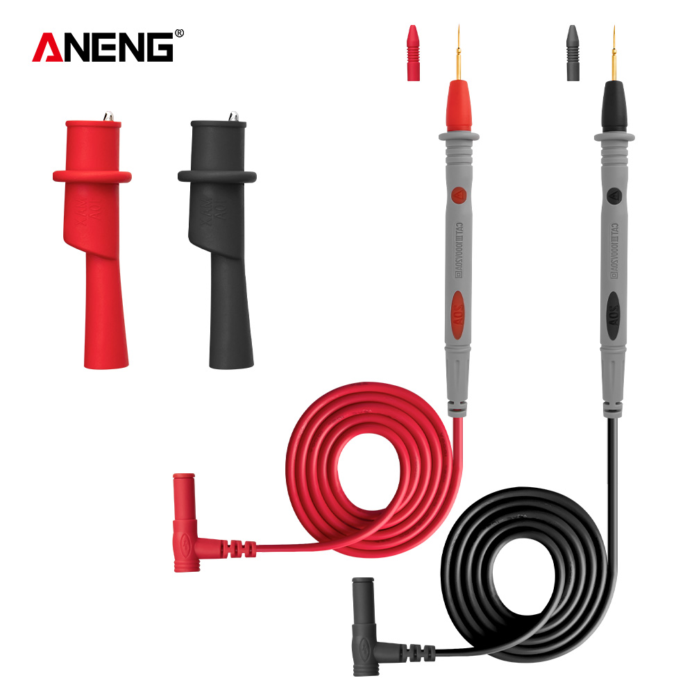 Universal 20A 1000V silicona multímetro Digital sonda cables de prueba Pin para Vichy para FLUKENeedle punta multímetro probador