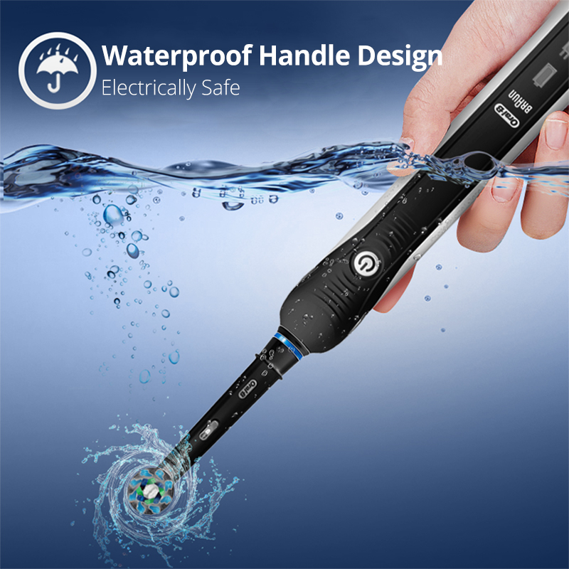 Oral B cepillo de dientes eléctrico Pro 4000 acción 3D limpieza diaria dientes Sensor de presión Visible 4 modos cuidado de las encías impermeable recargable