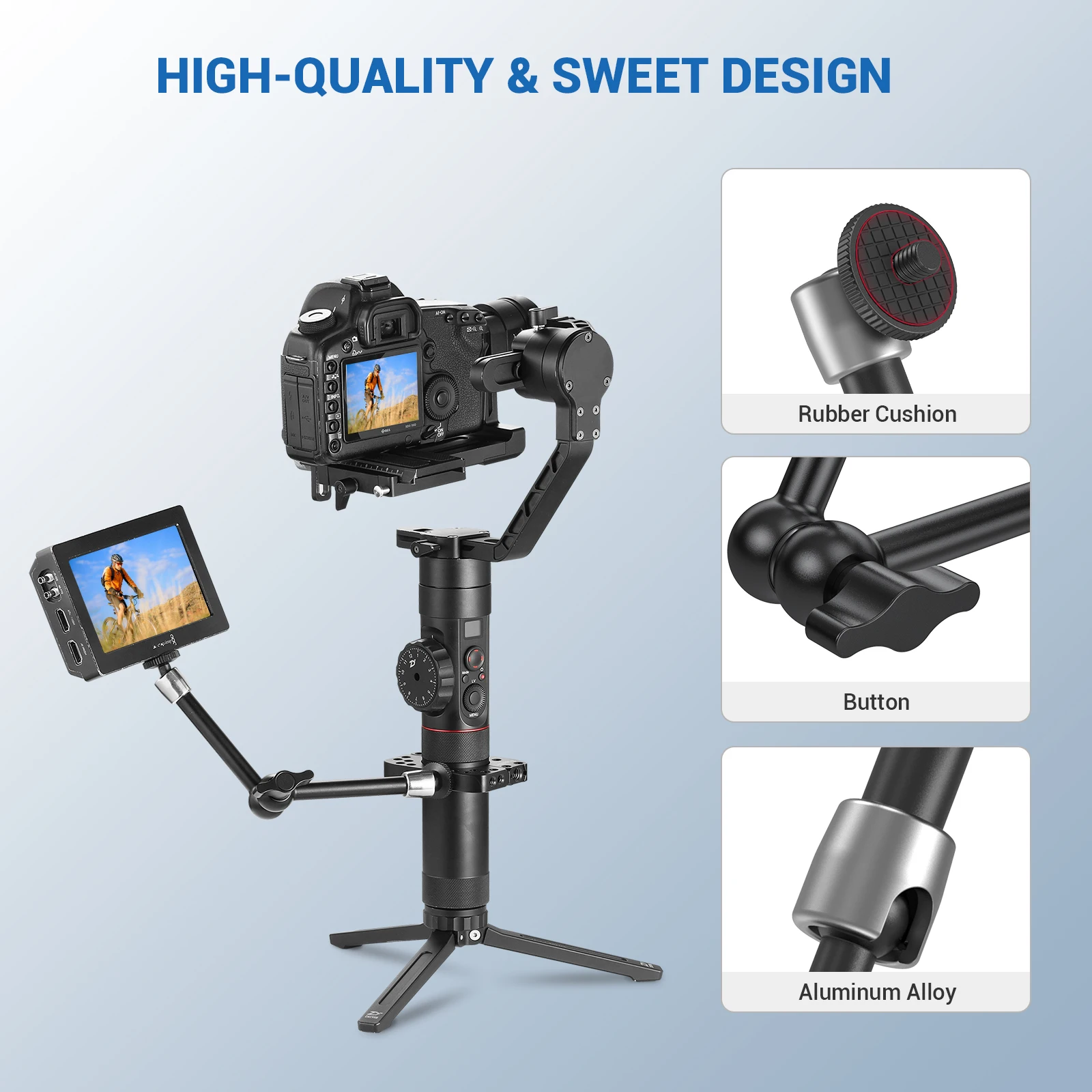 SmallRig-brazo articulado de 9,5 pulgadas, brazo mágico de fricción ajustable para Monitor LCD DSLR, accesorios de cámara con luz LED 2066