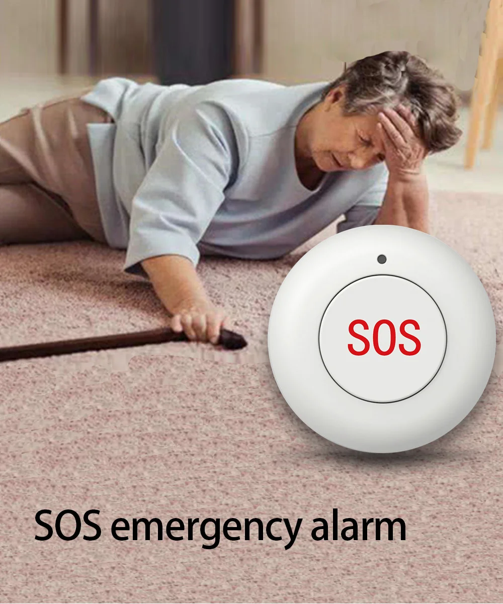 Không Dây Nút SOS Khẩn Cấp Nút Giúp Gsm Hệ Thống Báo Động Nút SOS Khẩn Cấp