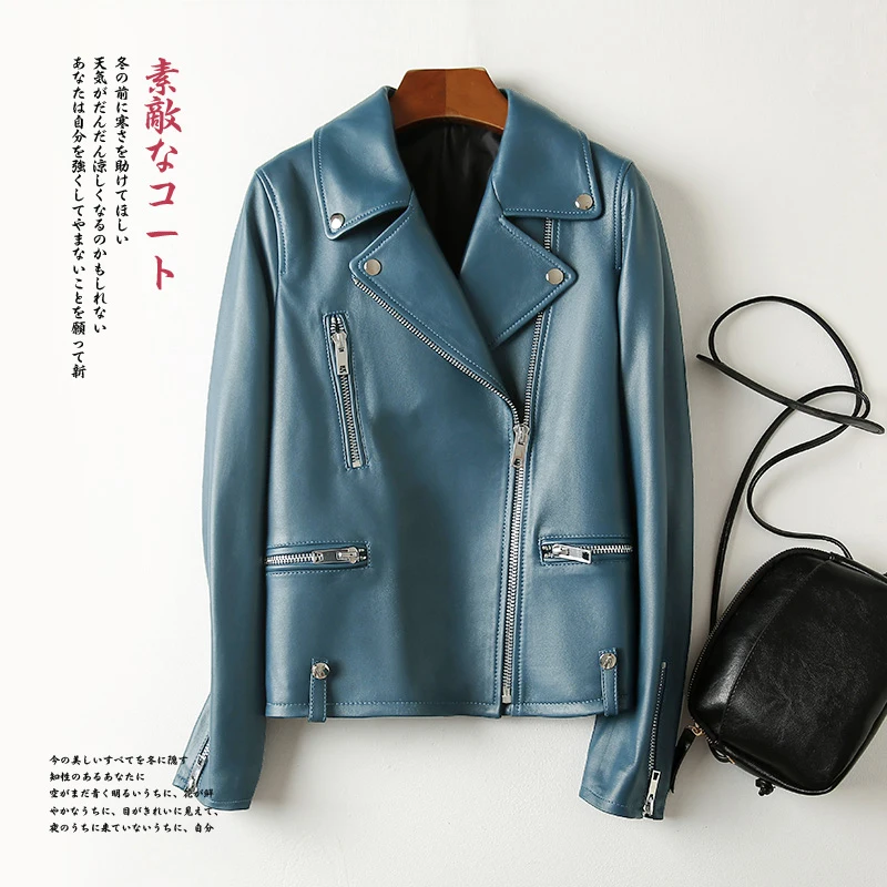 Nerazzurri Frühling Kurze Gelb Schwarz Blau Leder Biker Jacke Frauen Lange Sleeve Zipper Herbst Faux Leder Jacken für Frauen
