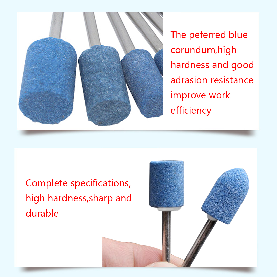 ドレメル回転工具用ヘッド研磨ヘッド,電動砥石,アクセサリー,10個