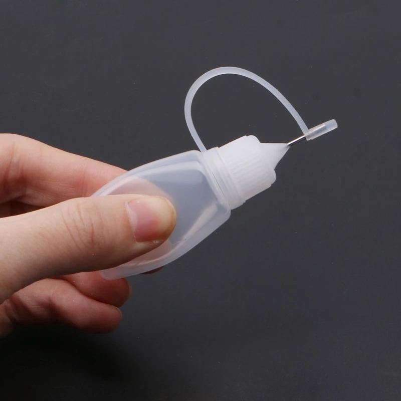 10 Chiếc 10Ml Nhựa Dính Khuôn Những Khe Nhỏ Tô Màu Chai Có Ống Bơm Kim Xử Lý Nhựa Chất Tạo Màu Chi Tiết Thủ Công Dụng Cụ