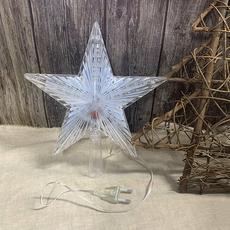 Star Tree Light for Christmas Trees Decoration EU Plug Blinking Fairy Lights Home Wedding Party Garden Holiday 23cm Dropshipping