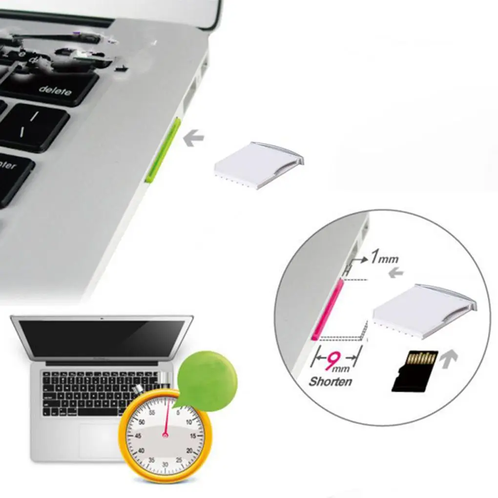 Micro SD TF Sang Thẻ SD Mini, Bộ Chuyển Đổi Thêm Mở Rộng Lưu Trữ Thay Thế Cho Macbook Air Pro