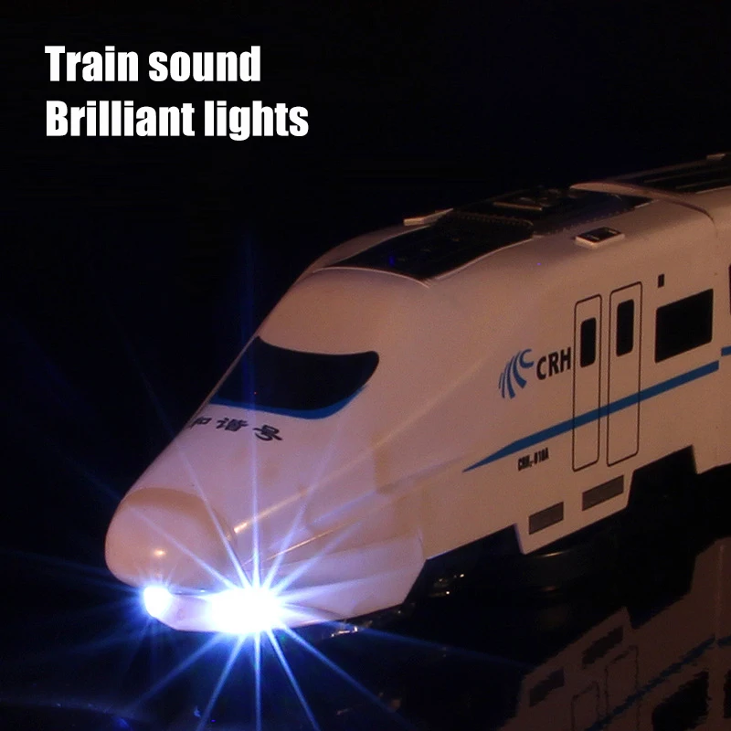 1:8 ハーモニー鉄道車両シミュレーション高速鉄道列車のおもちゃ男の子電気サウンドライト列車 EMU モデルパズル子供の車のおもちゃ
