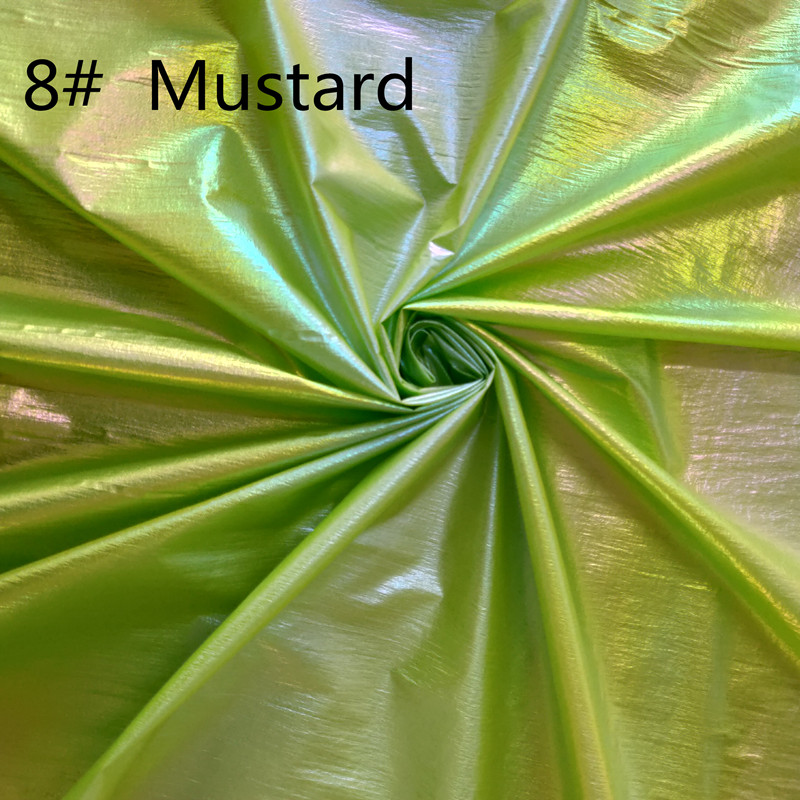 Tafetá de náilon enrugado multicolorido, tecido colorido, arco-íris, à prova de óleo, impermeável, sem lavagem, jaqueta de bebê acolchoada de algodão