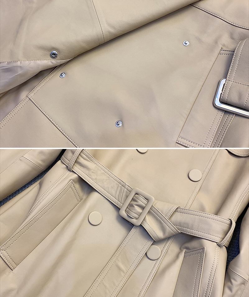 Casaco feminino couro de lã