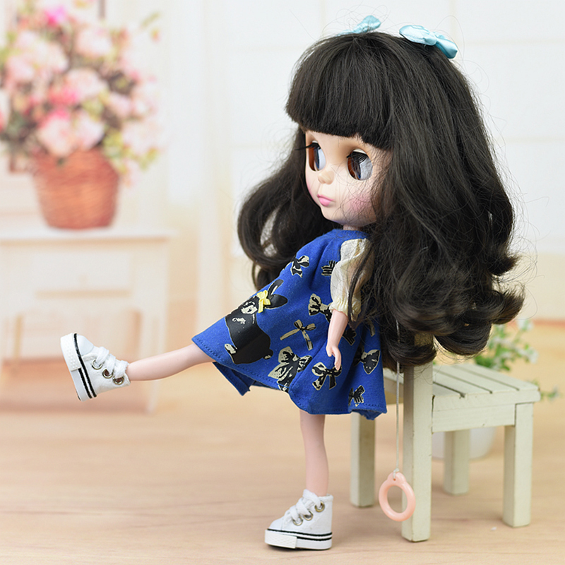 1 Cặp 3.5Cm Giày Búp Bê Cho Blyth Búp Bê Licca Jb Búp Bê Mini Giày Búp Bê Nga Giày Sneakers Cho 1/6 búp Bê BJD Phụ Kiện Búp Bê