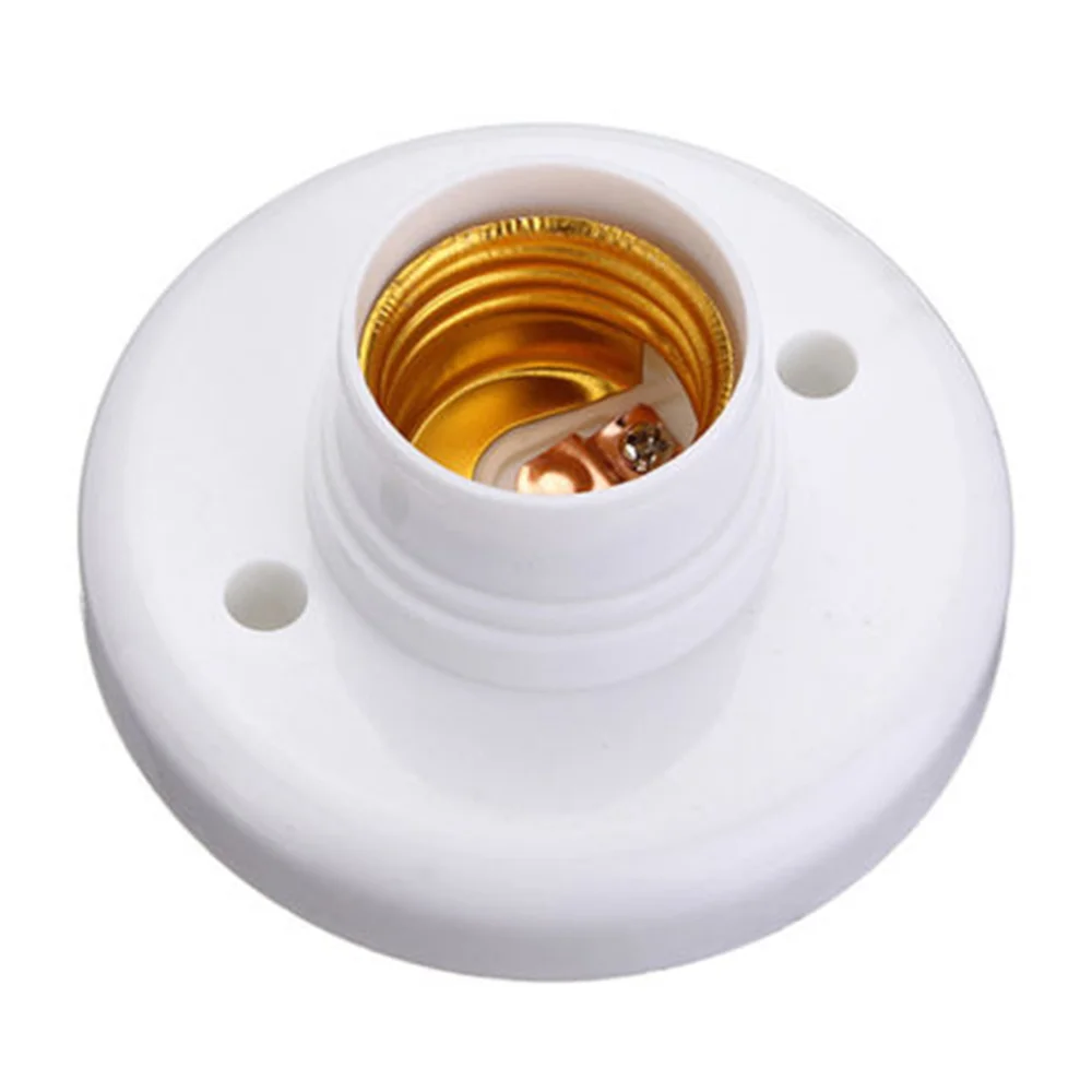 ES E27 Edison Screw Cap Socket White Ceiling Light Lamp Bulb Fixing Base Stand Light Bulb Holder Lamp Base цоколь лампы