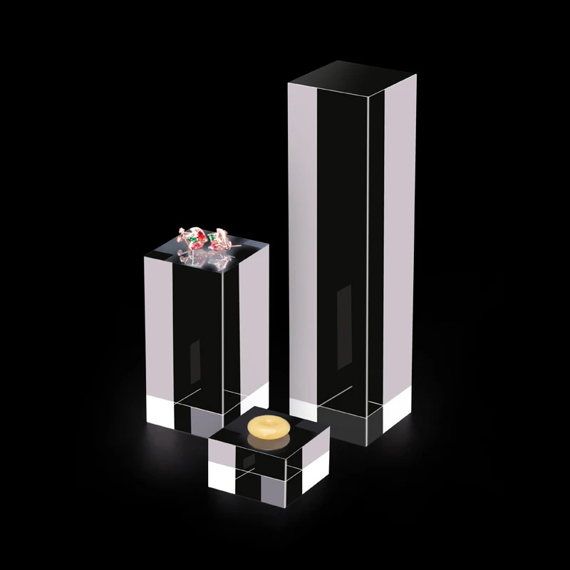 Acrylic Mặt Tỳ Hưu Màu Vuông Dập Trong Suốt Chặn Mỹ Phẩm Đỡ Đạo Cụ Chụp Ảnh Búp Bê Nước Hoa Nhẫn Giá Đỡ
