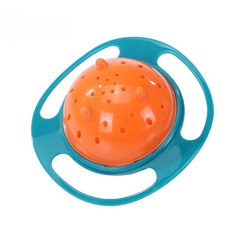 Universal-Gyro-Schüssel für Kinder, 360° drehbar, auslaufsicher, praktisches Design, für Kinder, rotierende Balance, solide Futternäpfe, Teller, Geschirr