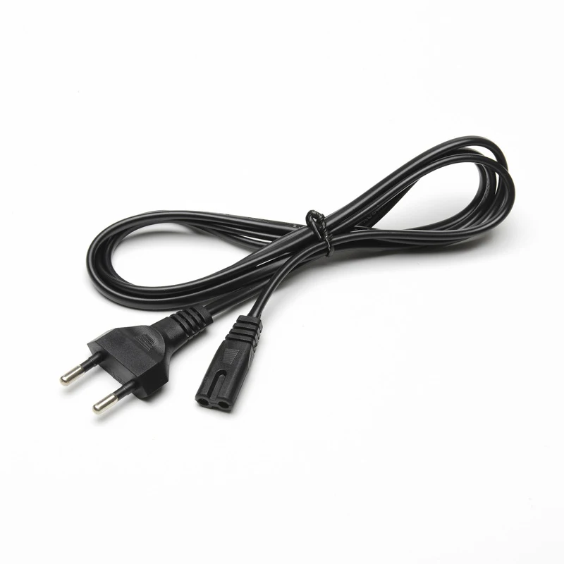 2 Pin Phổ Mỹ EU C7 C8 Nối Dài Đèn LED Dây Nguồn Mỹ Châu Âu Hình Số 8 Nguồn Laptop dây Cáp Cho PS4 1.5M 0.6M