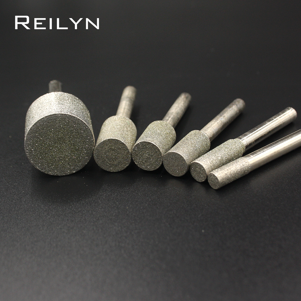 1PC Diamond Grinding Point 6-30mm Fine Sand Grinding Bits Electric Grinding Head for Jade Stone Polishing