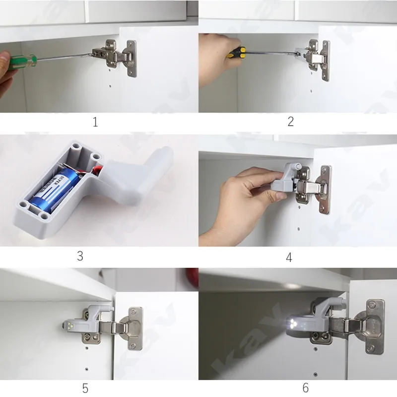 20/10 Cái Đèn LED Dưới Tủ Đèn Pin Thông Minh Cảm Ứng Đa Năng Tủ Bản Lề Đèn Ngủ Cảm Biến Ánh Sáng Cho tủ Quần Áo Tủ Quần Áo