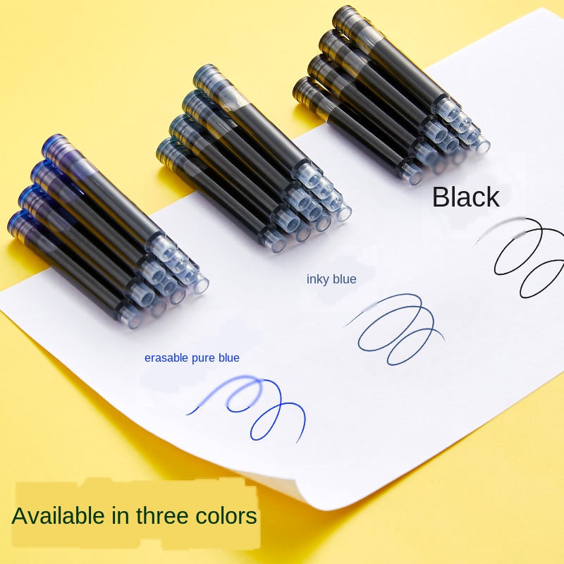 Negro/azul 30 piezas Hongdian negro pluma estilográfica cartuchos de tinta 3,4mm de diámetro para pluma de tinta HongDian