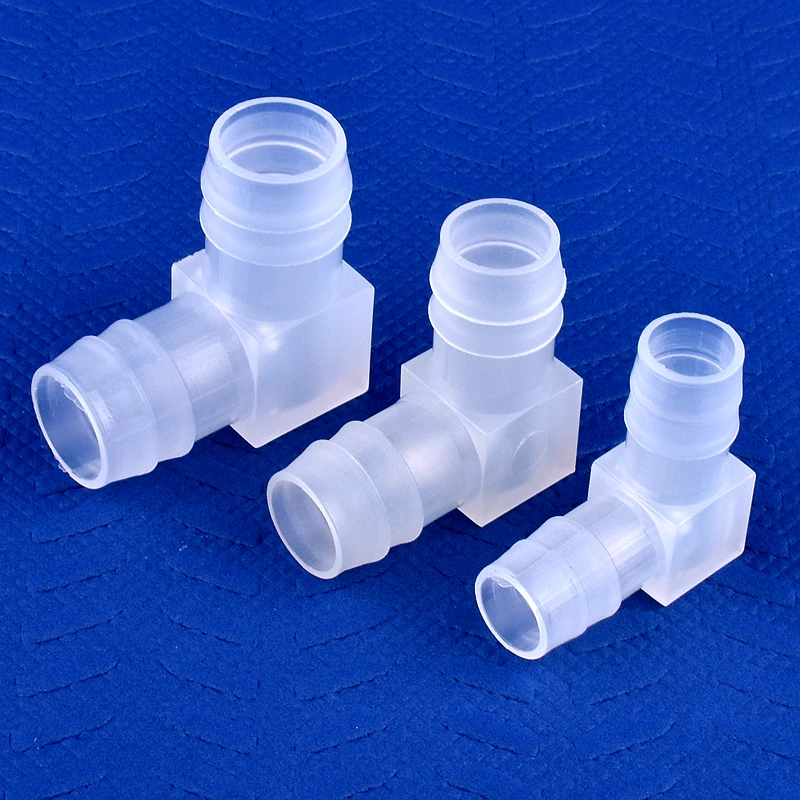 5 ~ 200pcs 4 ~ 20mm PP 팔꿈치 커넥터 수족관 탱크 피팅 공기 펌프 통풍기 파고다 조인트 정원 관개 의료 호스 조인트