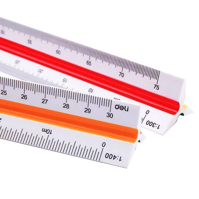 1 Pcs Tri-scale Precision Ruler 8930 Multifunction Foot Design Drawing Drawing Measurement Tool 30cm
