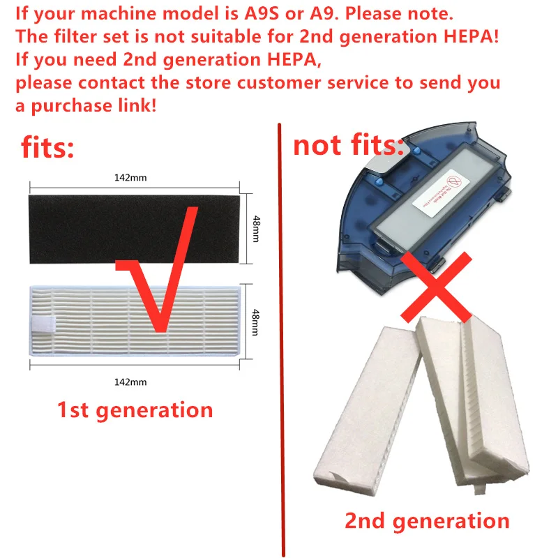 ローラーメインブラシカバーサイドブラシ HEPA フィルターモップクロス Silvercrest SSR1 SSRA1 ilife A9s A9 A7 ロボット掃除機部品用
