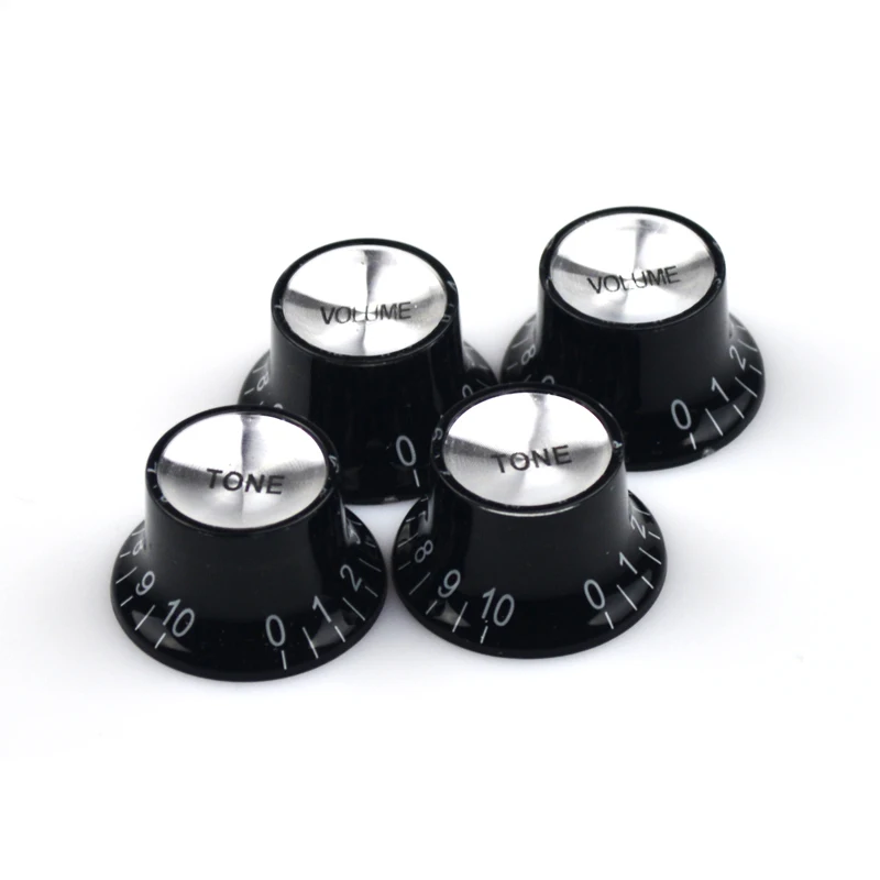 4 Chiếc Đàn Guitar Nón Cao Tốc Độ Nút Điều Khiển 2 Tập & 2 Tông Màu Bạc Chuông Cho LP SG Đàn Guitar