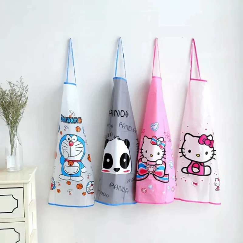 Delantal de cocina Panda, delantal para niños, impermeable, 44,5x67,5 cm, delantal con pechera para barbacoa, para cocina, hornear, restaurante, ropa de trabajo, herramienta de limpieza
