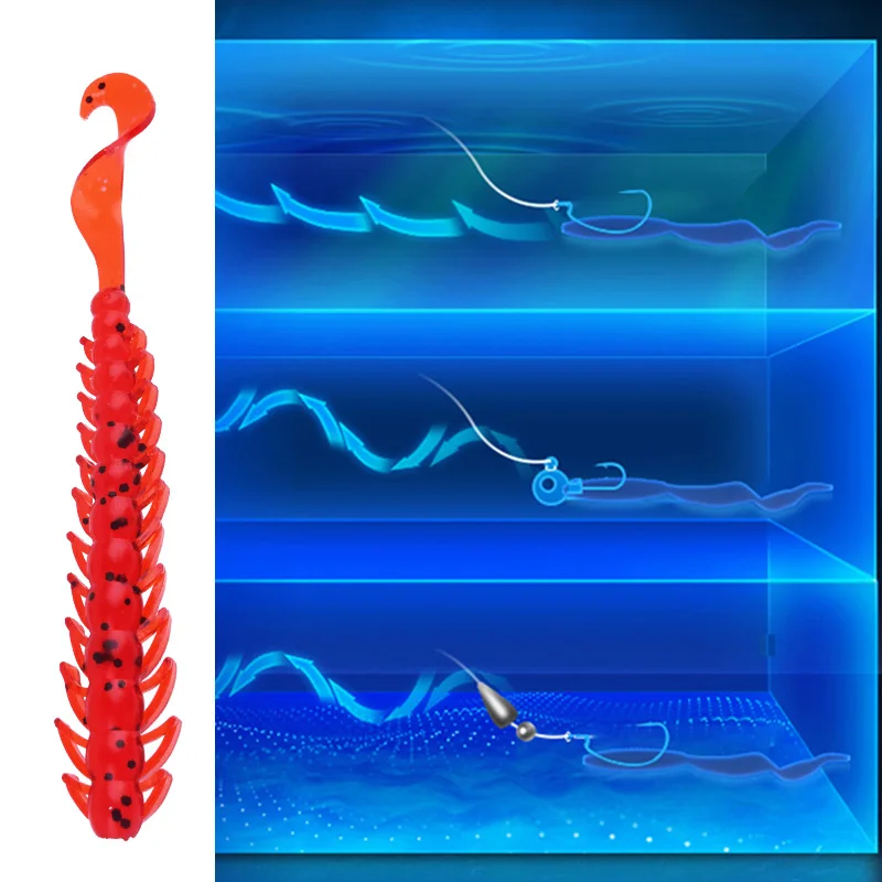 10 Mồi Mùi Con Sâu Mồi Dụ Cá Ấu Trùng Silicone Nhân Tạo Mồi Câu Mềm 6.5Cm 5Cm Bass Pike Jigging Wobbler pesca Swimbaits