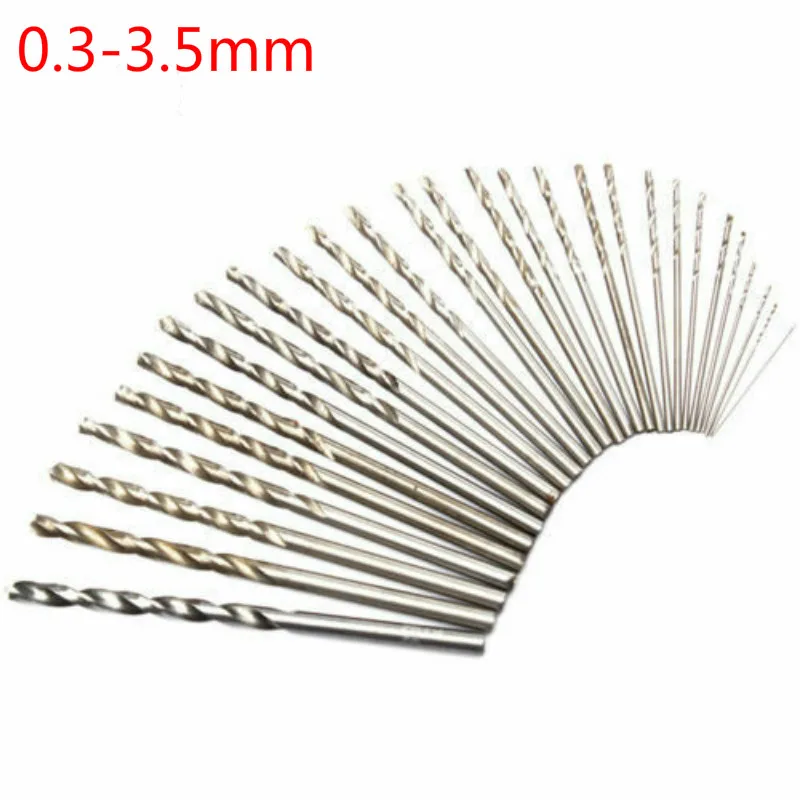 10 pz HSS 0.3mm - 3.5mm codolo dritto twist drill noce vajra bodhi pearl bead punzonatrice più piccola