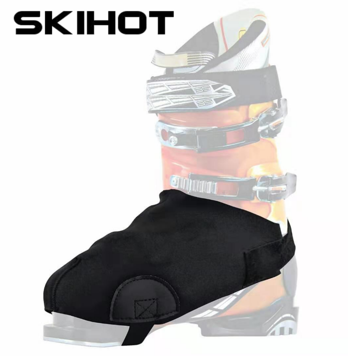 SKIHOT ouble ski shoe cover waterproof warm shoe cover black snow boot cover protection
