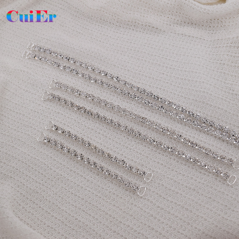 CuiEr 2 teile/los DIY SS28 Strass Kristall Bikini Frauen Bademode Anschlüsse Schnallen Kette Kleidung Dekoration Schnalle