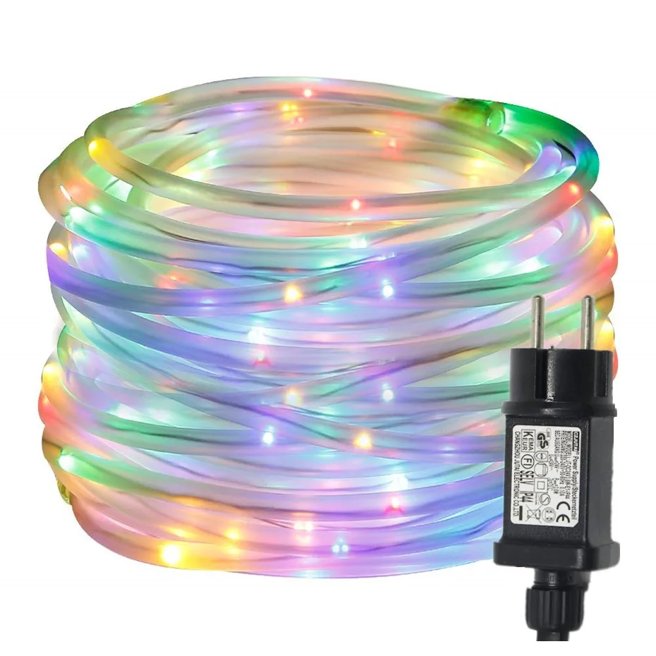 Tira de luces LED enchufable para interiores y exteriores, 10M, 30M, 50M, para decoración del jardín del hogar, luces de cuerda con temporizador, 8 modos, bajo voltaje, resistente al agua