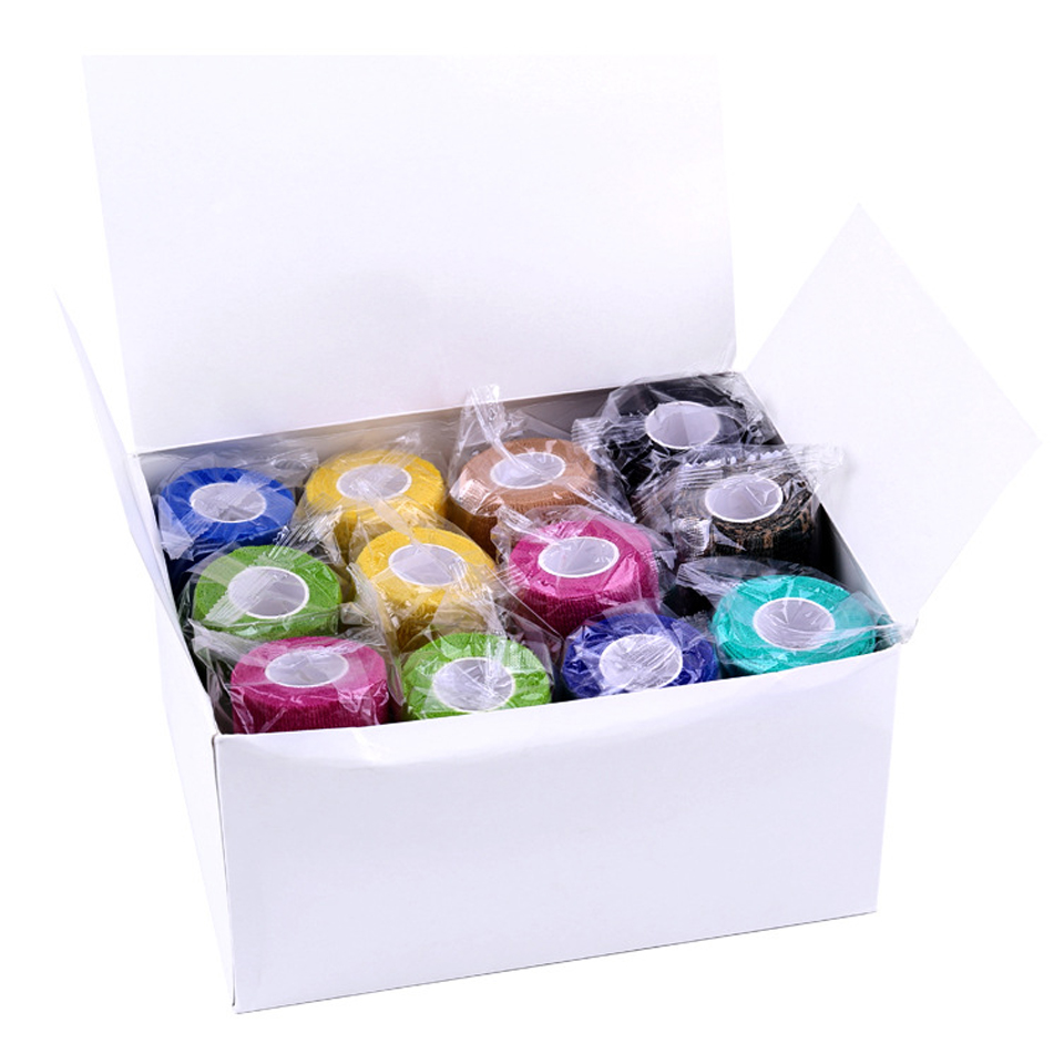1 Cuộn 5*450Cm Dùng Một Lần Tự Dính Flex Dây Thun Hình Xăm Tay Cầm Ống Bọc Khuỷu Tay Dính Y Tế Băng Phụ Kiện