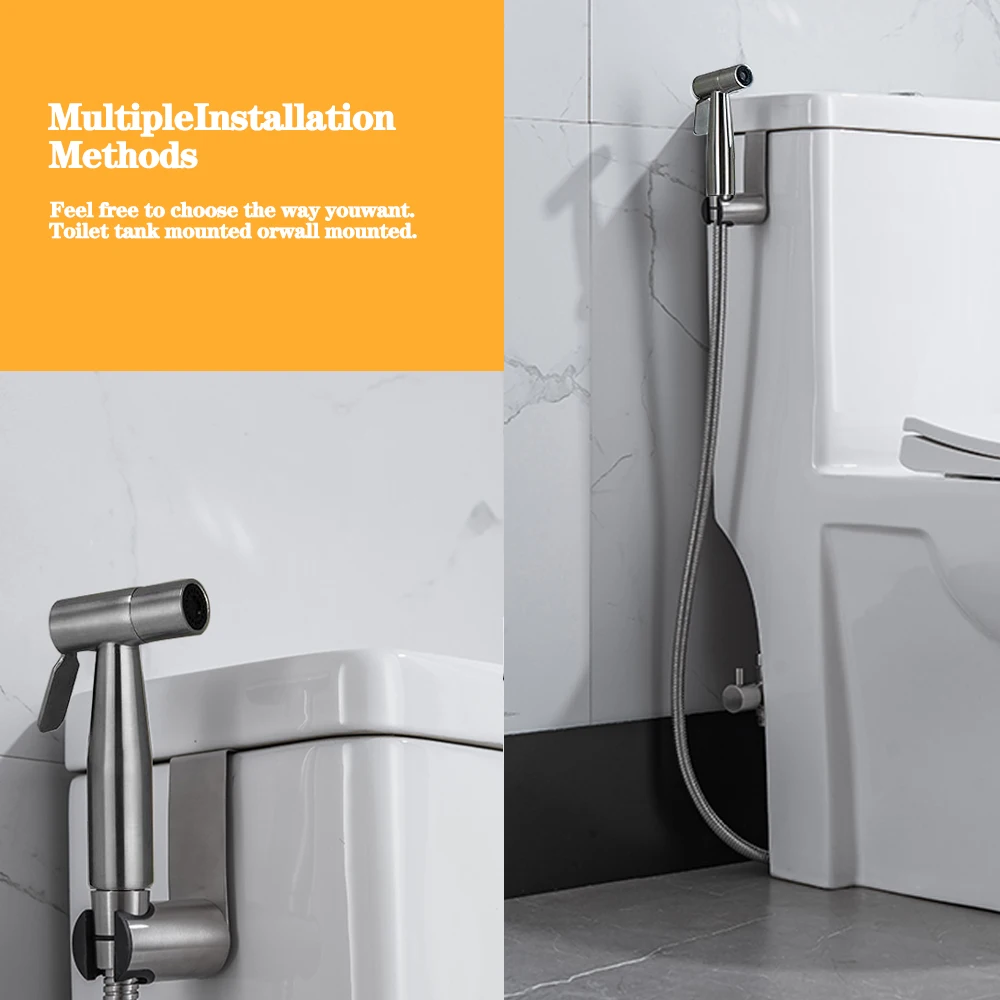 Handheld WC Bidet Sprayer Set Kit Edelstahl Hand Bidet Wasserhahn für Bad Hands prüher Dusch kopf selbst reinigend