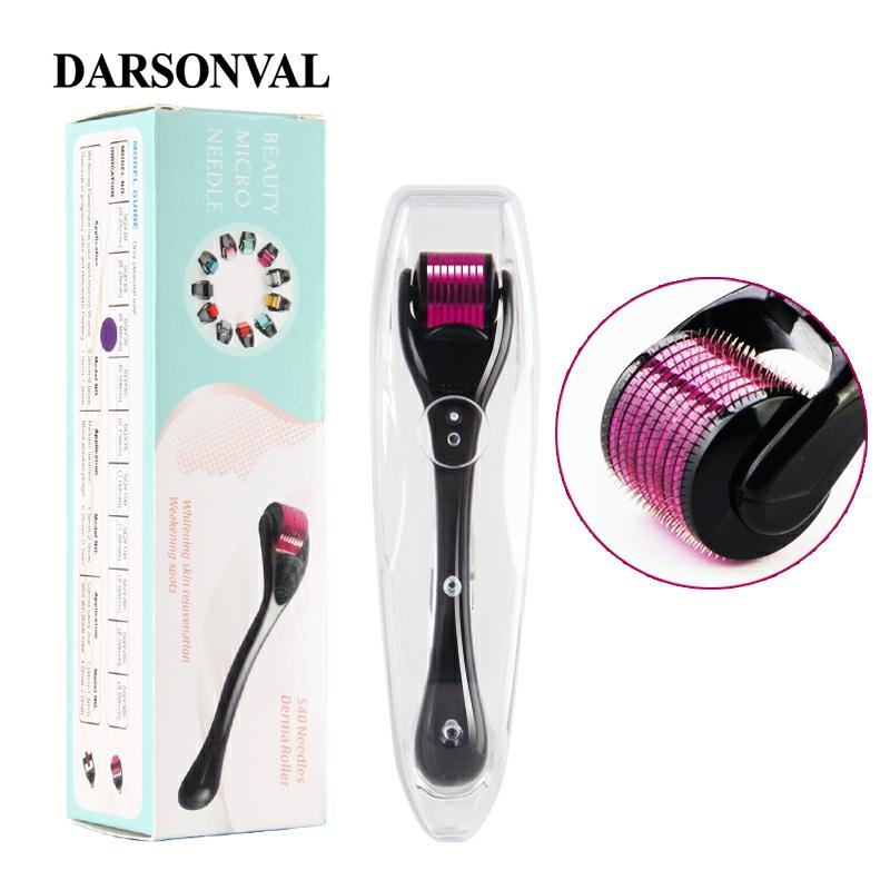 DARSONVAL 540 Derma Roller Nguyên Chất Microneedling 0.2/0.25/0.3Mm Kim Dài Titanium Dermoroller Microniddle Lăn Mặt
