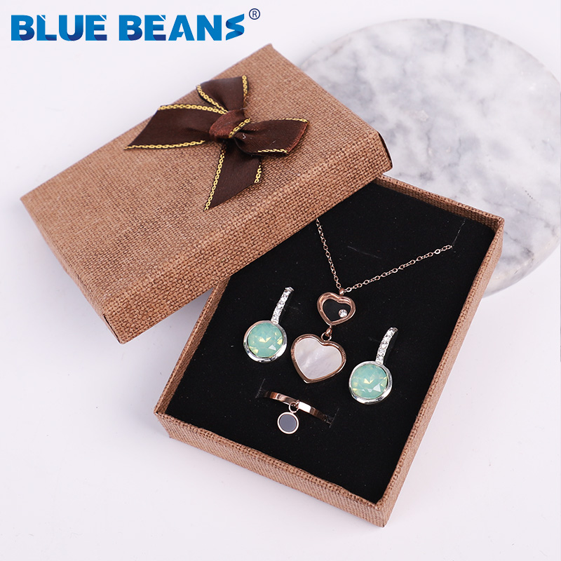 Hộp Đựng Trang Sức Cho Nhẫn Đính Bông Tai Vòng Cổ Vòng Tay Nơ Hộp Bông Tai Vòng Tay Đỏ Nâu Hộp Hình Tặng Quy Cách Đóng Gói