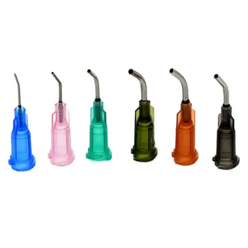 10 Chiếc 1 "Thép Không Gỉ 45 Độ Khuỷu Tay Pha Chế Kim Với Cùn Đầu, từ 14G Đến 27G