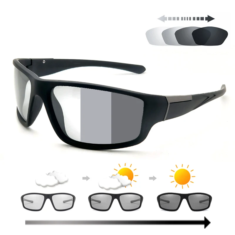 Nam Photochromic Kính Mát Đi Xe Đạp Mờ Đen Thể Thao Nữ Màu Sắc Thay Đổi Phân Cực Đi Xe Đạp 2022 Kính Chống Nắng