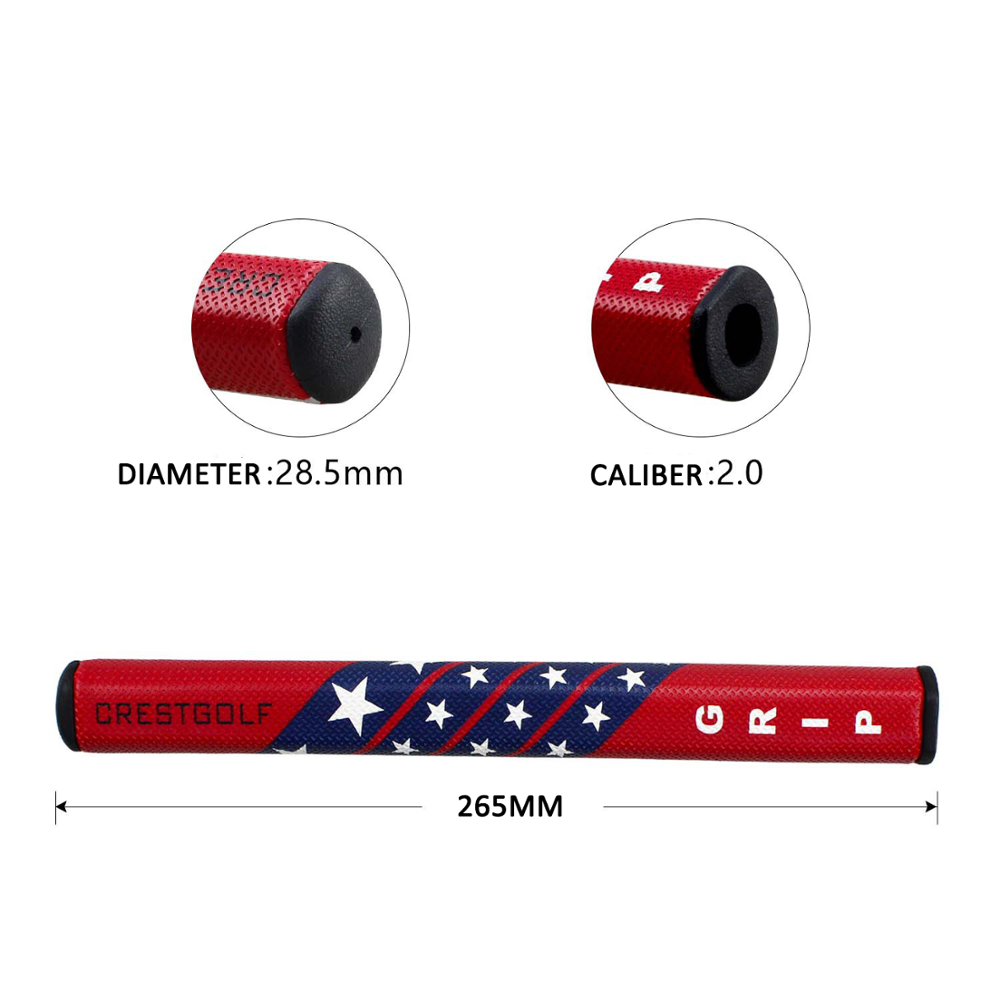 Crestgolf-ゴルフクラブグリップ2.0、puパターグリップ、スターパターン、滑り止めゴルフグリップの交換、新品、1個