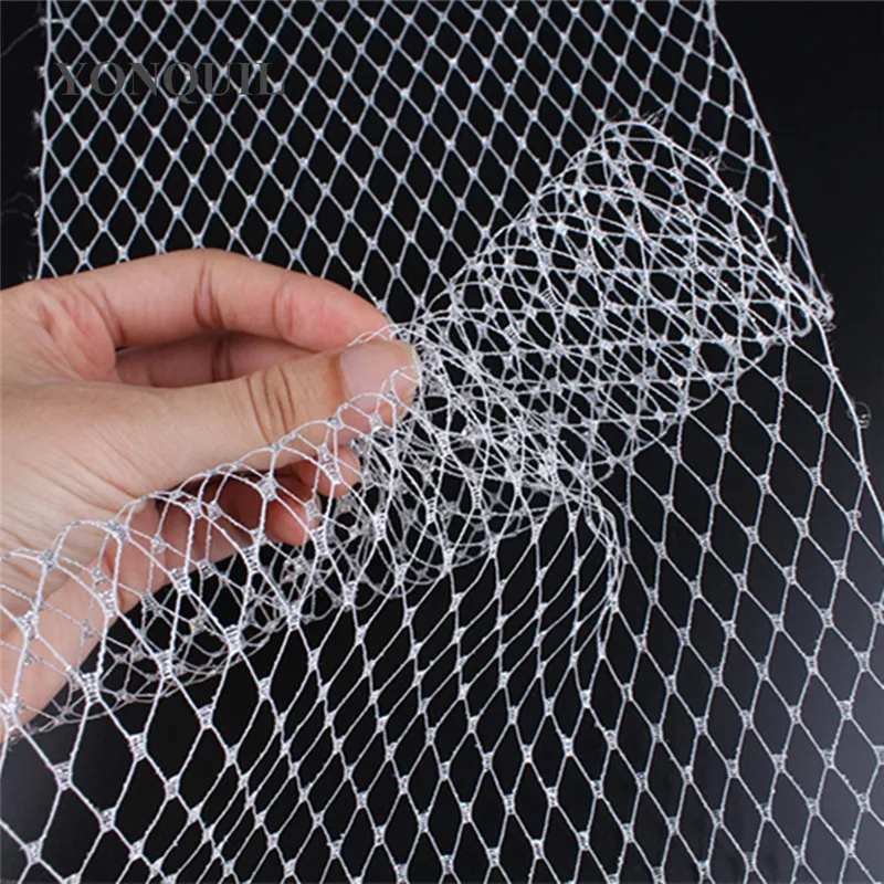 Braut Vogelkäfig Schleier 23CM Breite für Hochzeit Kopfbedeckung Netz DIY Haarschmuck Hüte Schleier Stoff Fascinator Mesh Material