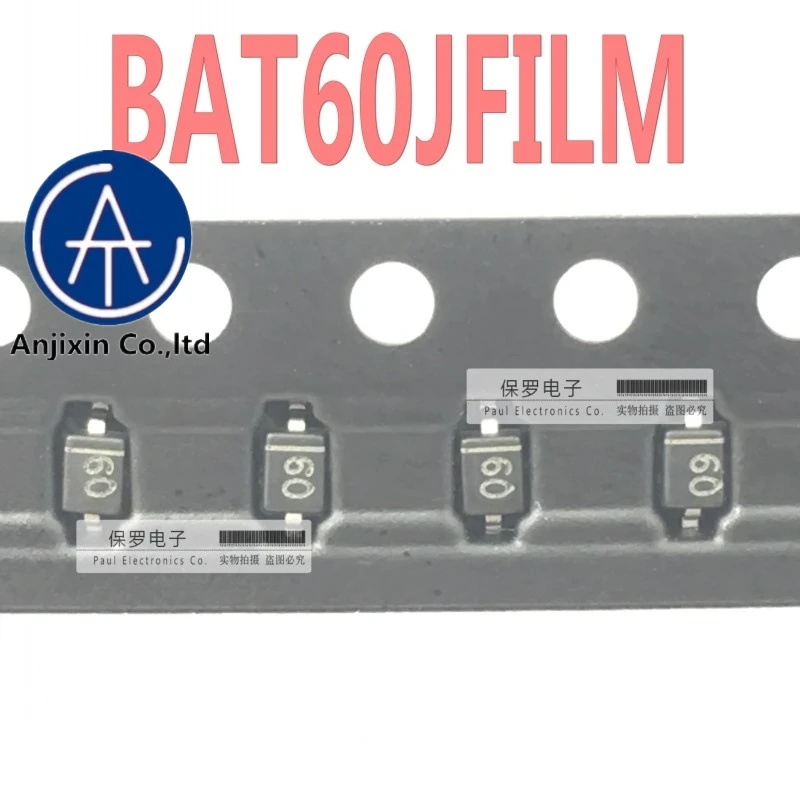 100% original de diodo Shottky, BAT60JFILM, pantalla de seda 60 SOD-323, 0805 de volumen, en stock real, 10 Uds.
