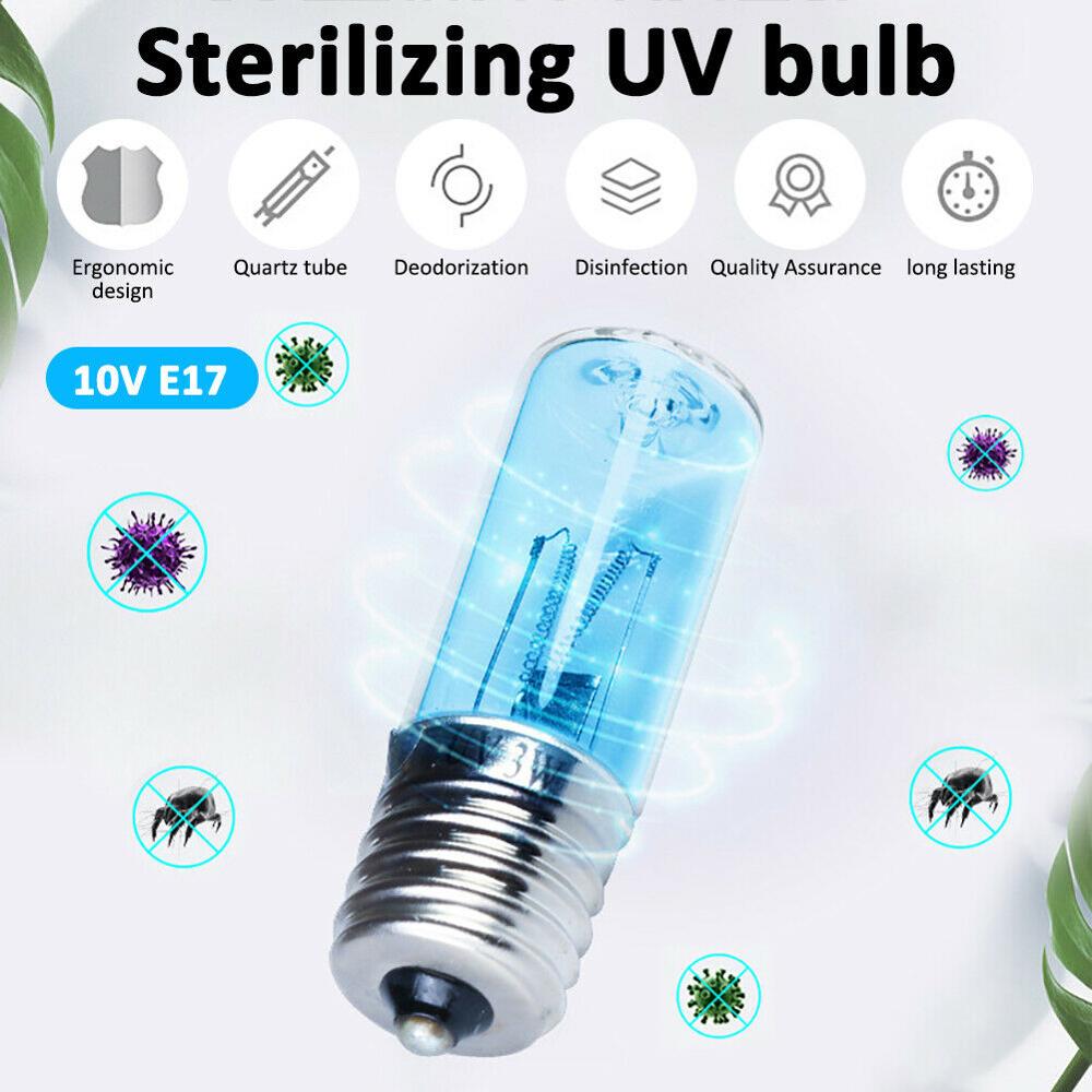 DC 10–12 V E17 UVC UV-Lichtröhre, 3 W, Desinfektionslampe, Ozonsterilisation, Milben, Lichter, keimtötende Lampe