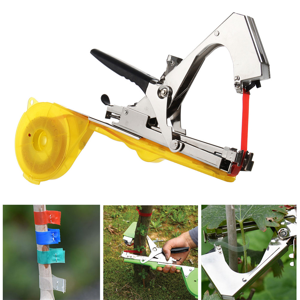 ALLSOME Bindemaschine für Pflanzen, Garten, Pflanzen, Tapetool, Tapener + 10 Rollen Klebeband-Set für Gemüse, Trauben, Tomaten, Gurken, Pfeffer, Blumen