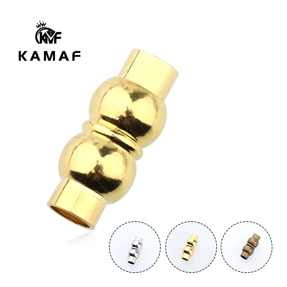 10 Buah Kait Gesper Magnetik Silinder Tepuk Konektor Gesper Magnet untuk Kerajinan Pembuatan Perhiasan DIY Kalung Gelang