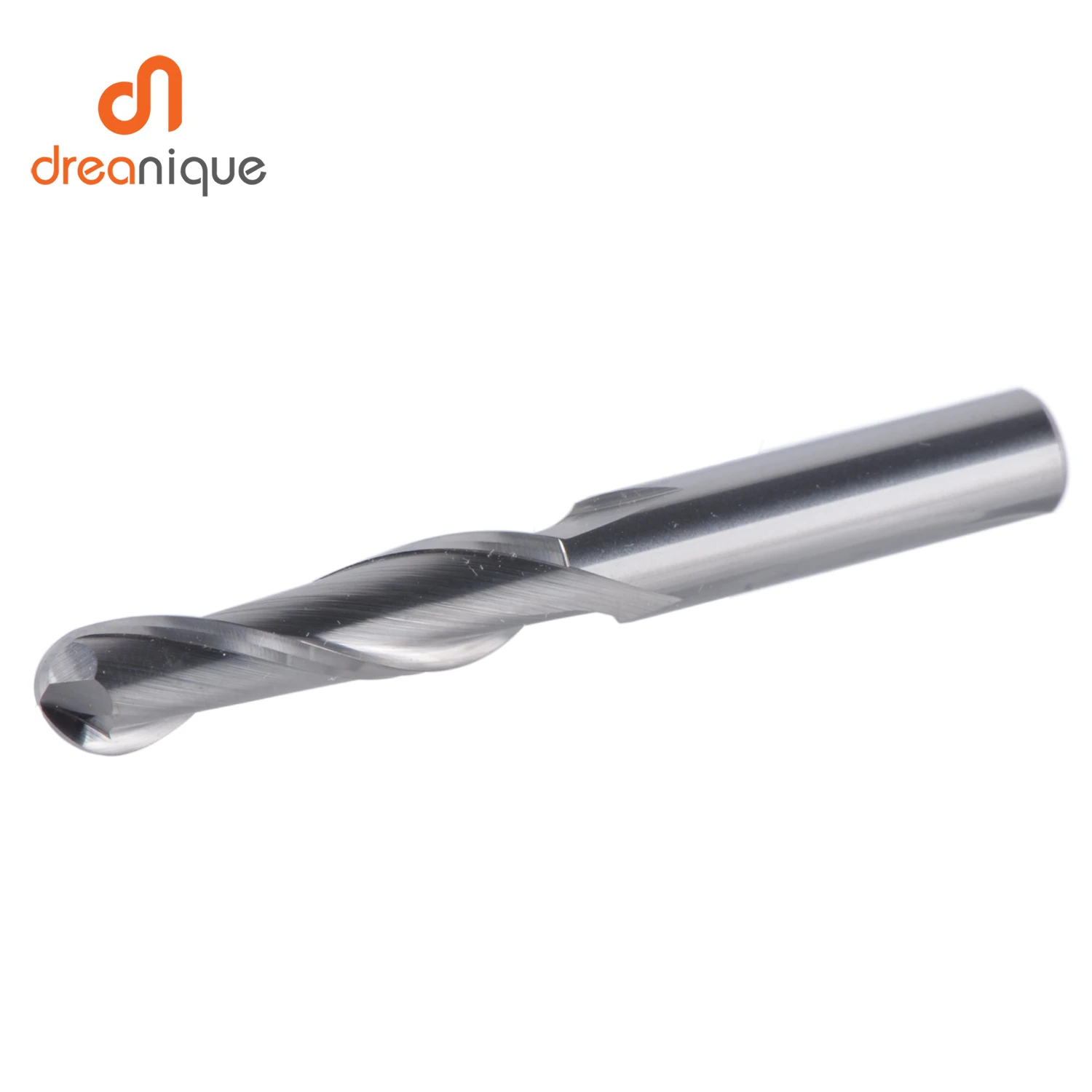 Dreanique 1pc Carbide Ball Nose End Milling Cutter 2 Flutes R0.5-R4.0 End Mill Router Bit for wood and aluminium CNC