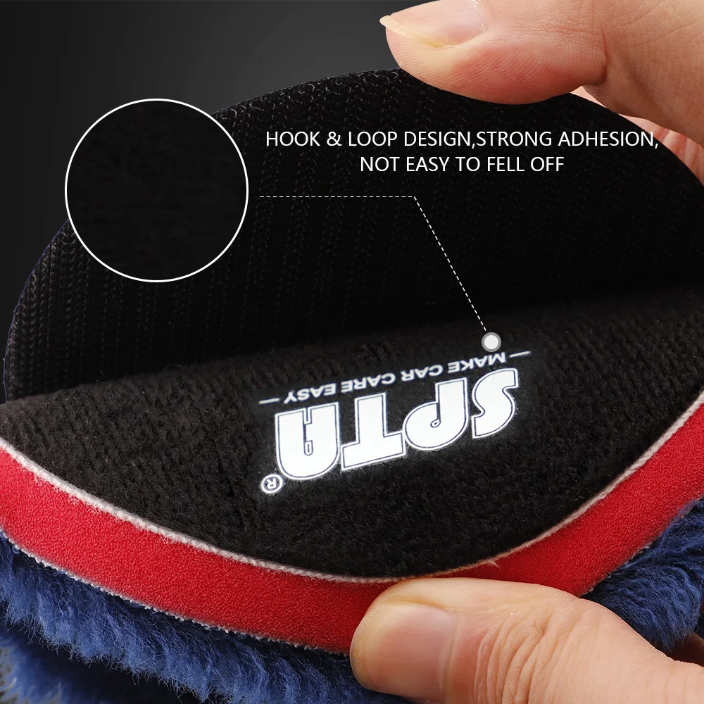 (Đĩa Đơn Bán Hàng) SPTA 3 "/5"/6 "Len Đánh Bóng Mật Độ Cao Cừu Woollen Ba Lan Buffing Pad Cho xe Máy Đánh Bóng