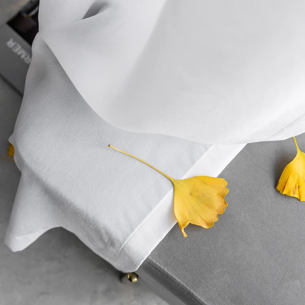 Chất Lượng Tốt Nhất Trắng Sang Trọng Sheer Màn Cho Phòng Ngủ Phòng Khách Trang Trí Cửa Sổ Voan Voan Màn Đồng Màu