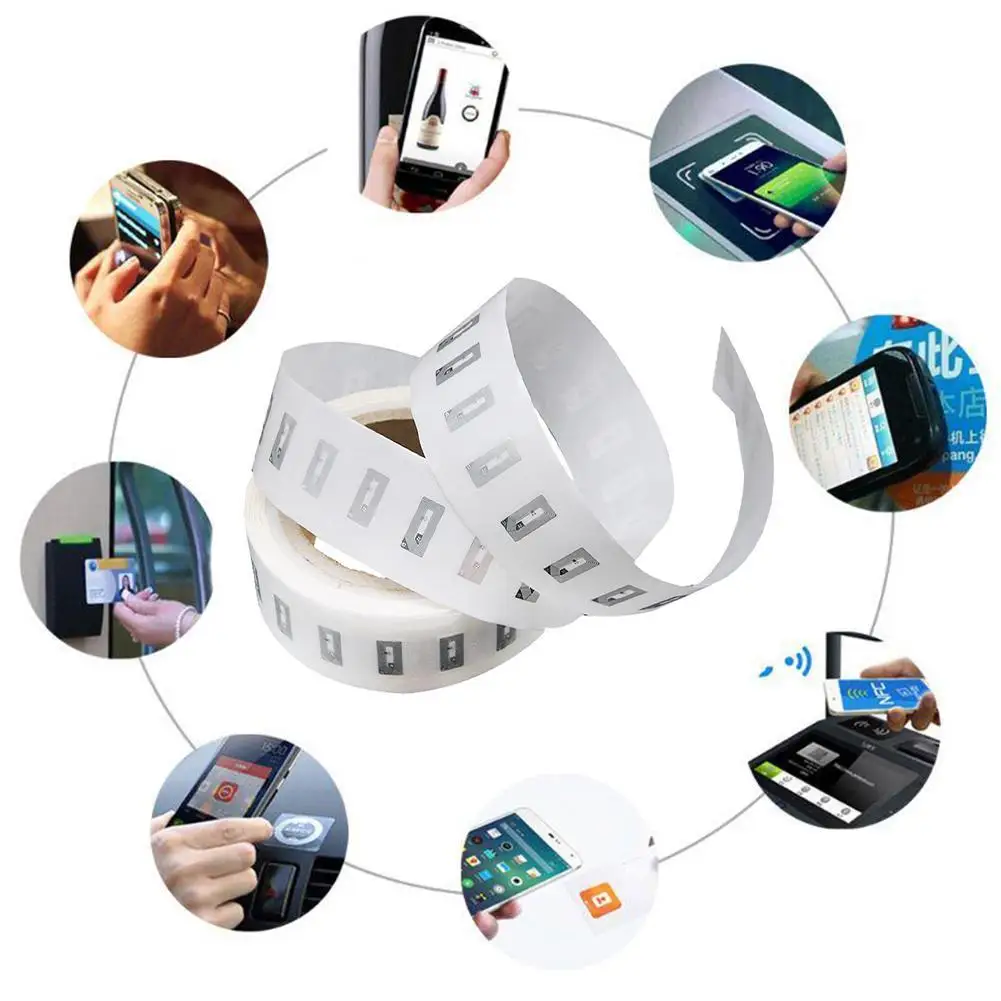 Incrustation de support d'autocollant de puce NDavid, étiquette Ntag213, antenne Nfc, autocollants d'étiquettes Nfc, WiFi, 13.56MHz, 213, 2x1cm, 10 pièces