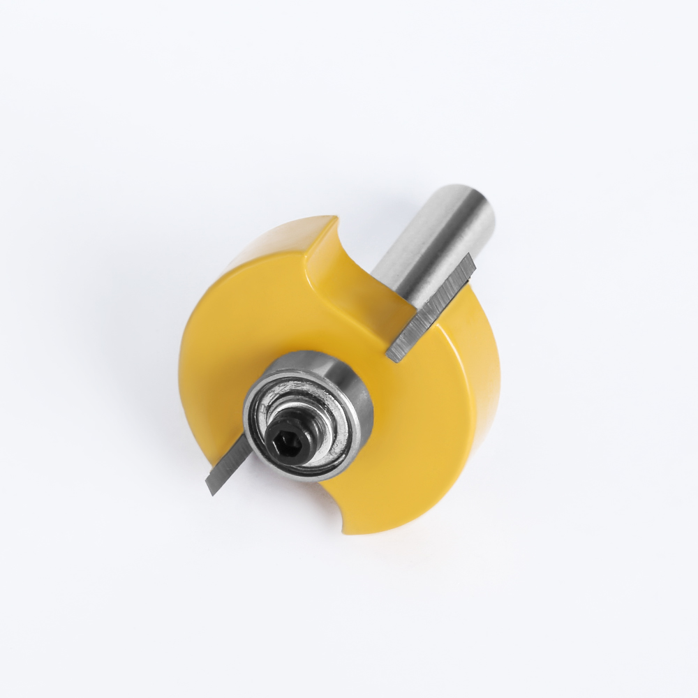 LAVIE, 2 uds., broca enrutadora de rabbet de vástago de 8mm con 6 rodamientos ajustables, fresa de espiga, brocas de carpintería de carburo cementado MC02049