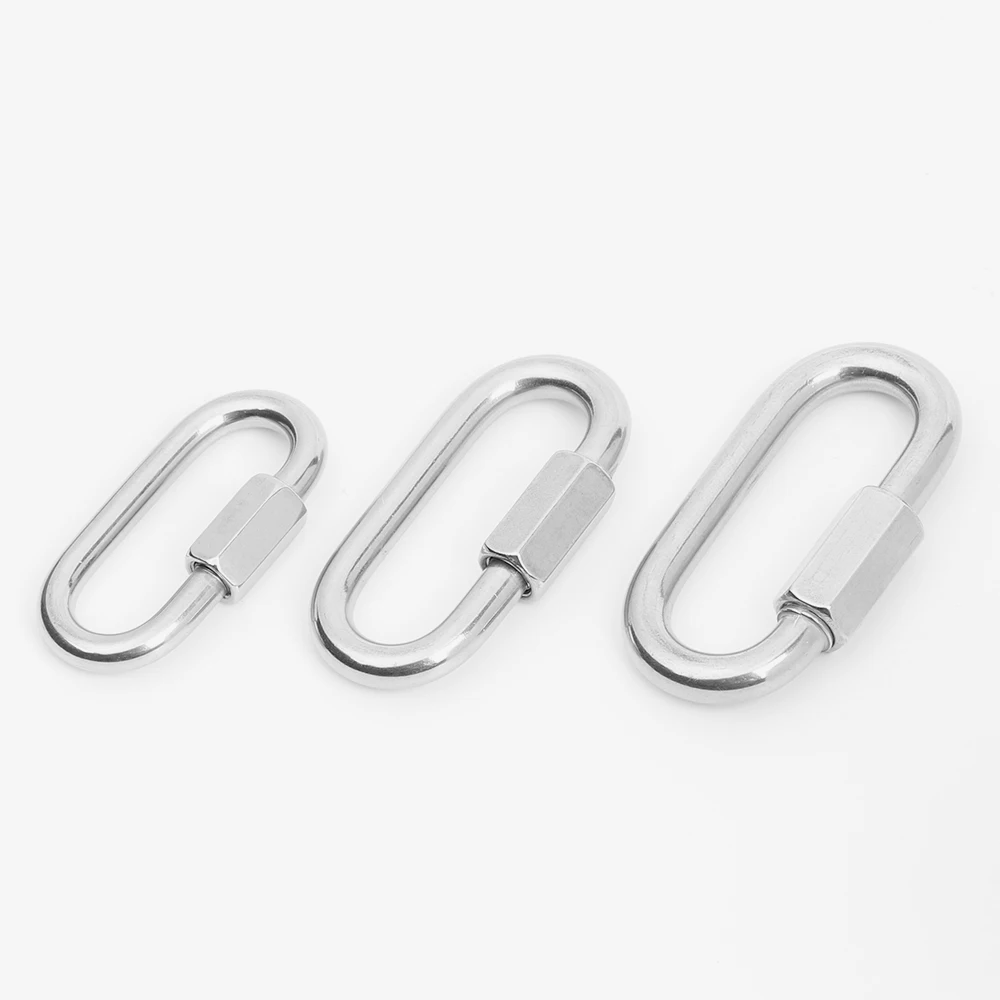 1 Đồng Hồ Thép Không Gỉ Leo Gear Móc Đa Năng Nhanh Chóng Liên Kết An Toàn Snap Hook M3/M3.5/M4/M5/m6/M7/M8/M9/M10 Xích Nối Liền Vòng